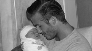 David Beckham with daughter Harper